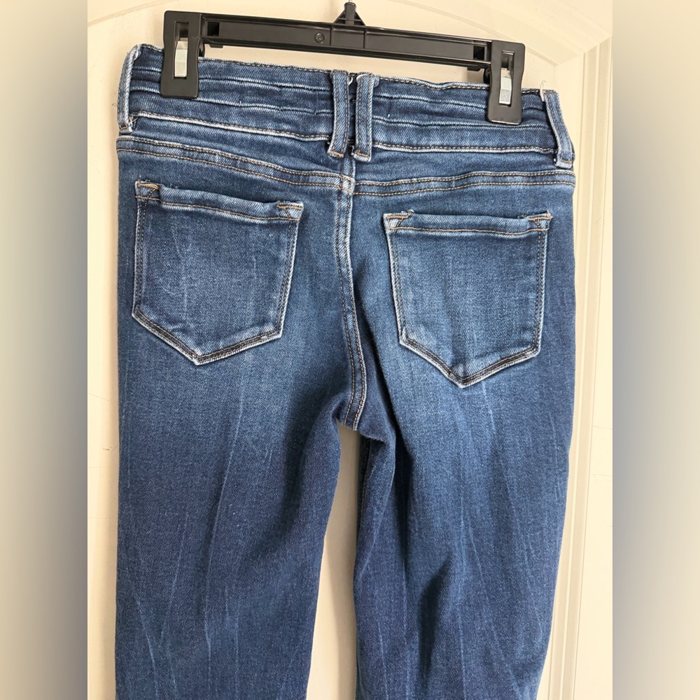 KanCan Dark Blue Wide Leg girls Jeans sz 10 western rodeo boho hippie Nashville - Picture 2 of 10